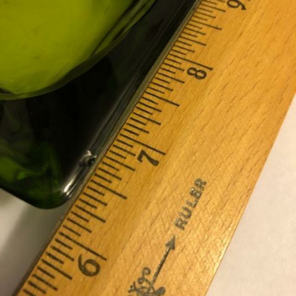 Vintage Anchor Hocking 1970s Avocado Green Square Glass Ashtray Mid Century - Picture 12 of 12